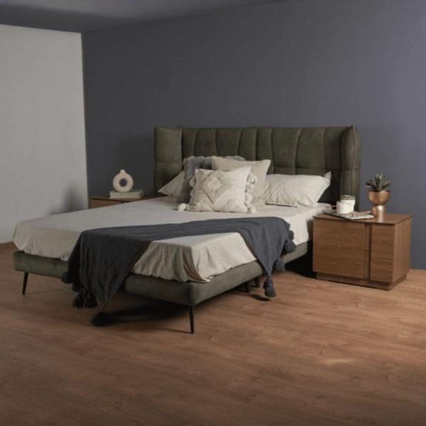 Cama Queen Size Sanft - Color Verde Olivo