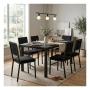 Set de Comedor para 6 Personas Zovi Color Negro