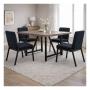 Set de Comedor para 4 Personas Zenta Color Nogal y Negro
