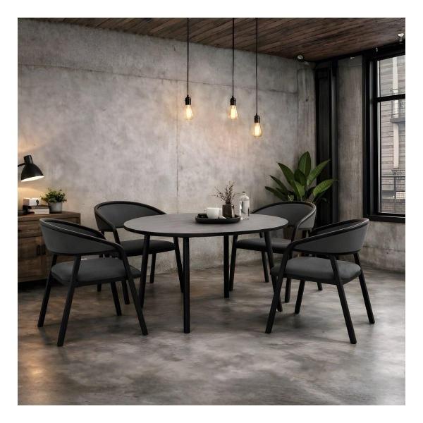 Set de Comedor para 4 Personas Camila Color Gris