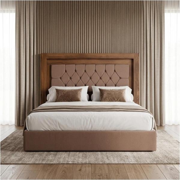 Cabecera King Size Bordeaux Color Parota