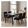 Set de Comedor para 4 Personas Zovi Zenta Color Negro