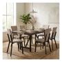 Set de Comedor para 6 Personas Zenta Luxen Color Nogal y Beige