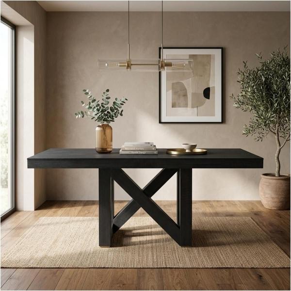 Mesa de Comedor Talía para 6/8 Personas - Color Negro