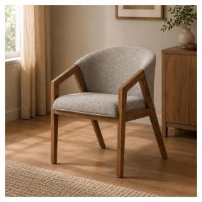 Silla para Comedor Milán - Color Gris Oscuro y Nogal