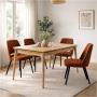 Comedor Extensible para 4 Personas Adrianus - Color Natural y Shedron