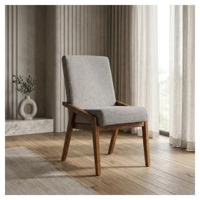 Silla para Comedor Francia - Color Gris y Nogal
