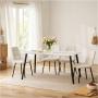 Comedor para 4 Personas Nugen - Color Gris y Beige