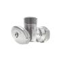 LLAVE DE CONTROL ANGULAR DE LATÓN CROMADA 1/4 DE VUELTA 1/2" X 1/2"