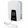 REGULADOR DE VOLTAJE 3000W PARA LÍNEA BLANCA CON PANTALLA LED Y 2 CONTACTOS BLANCO