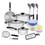Bateria de cocina Acero Inoxidable Solar Inducción 17 piezas