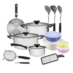 Bateria de cocina Acero Inoxidable Solar Inducción 17 piezas