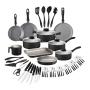 Bateria de cocina Tramonetina práctica Starflon Max 53 piezas negra