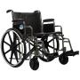 SILLA DE RUEDAS MOVILI EXTRA ANCHA 20", BRAZOS Y DESCANSAPIÉS DESMONTABLES