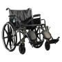 SILLA DE RUEDAS MOVILI EXTRA ANCHA 22", BRAZOS Y ELEVAPIERNAS DESMONTABLES