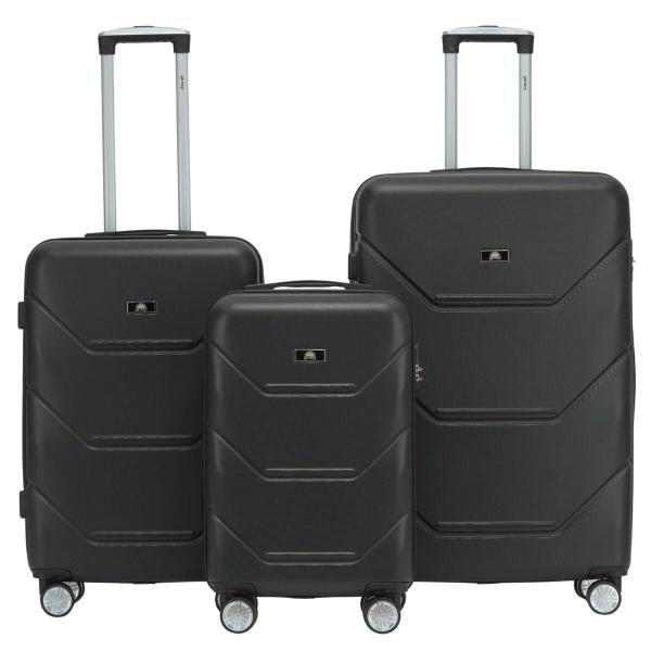 SET DE 3 MALETAS DUBAI 20 24 Y 28 PULGADAS NEGRO SUN COAST