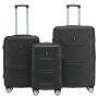 SET DE 3 MALETAS DUBAI 20 24 Y 28 PULGADAS NEGRO SUN COAST