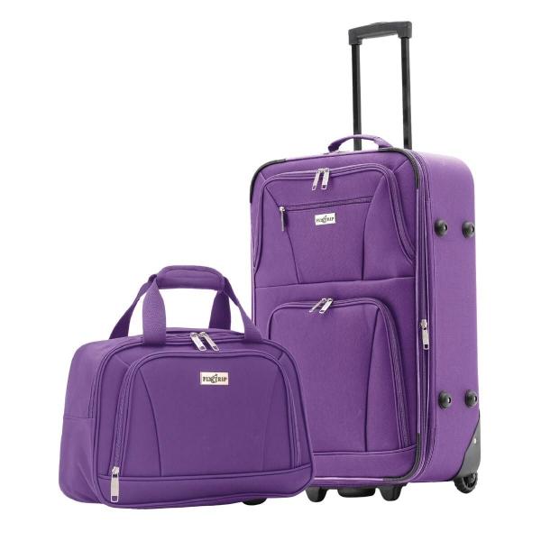 SET DE MALETA 20 PULGADAS Y NECESER 15 PULGADAS MEDELLIN MORADO FLY AND TRIP