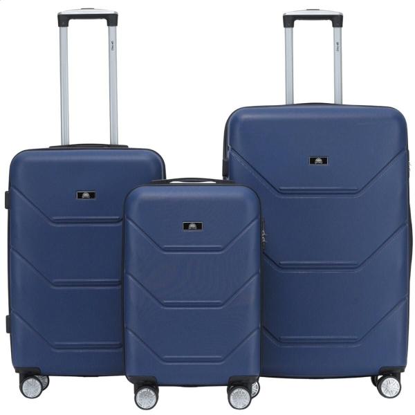 SET DE 3 MALETAS DUBAI 20 24 Y 28 PULGADAS AZUL SUN COAST