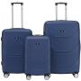 SET DE 3 MALETAS DUBAI 20 24 Y 28 PULGADAS AZUL SUN COAST