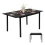 MESA DE COMEDOR BARI NEGRO 120-160 X 80 X 75 CM
