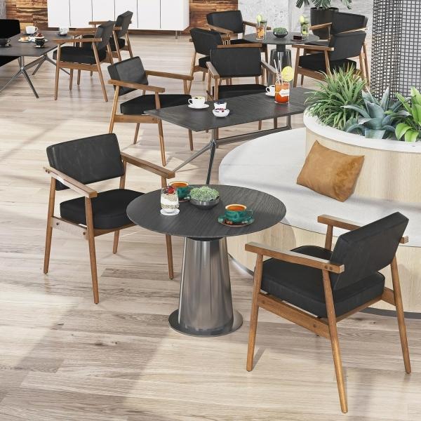 SET DE 2 SILLAS DE COMEDOR BROBAO NEGRO 53 X 50 X 78 CM