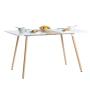 MESA DE COMEDOR TRUMPET BLANCO 140 X 80 X 76 CM