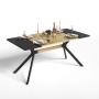 MESA DE COMEDOR BLICKER NEGRO 160 X 80 X 75 CM