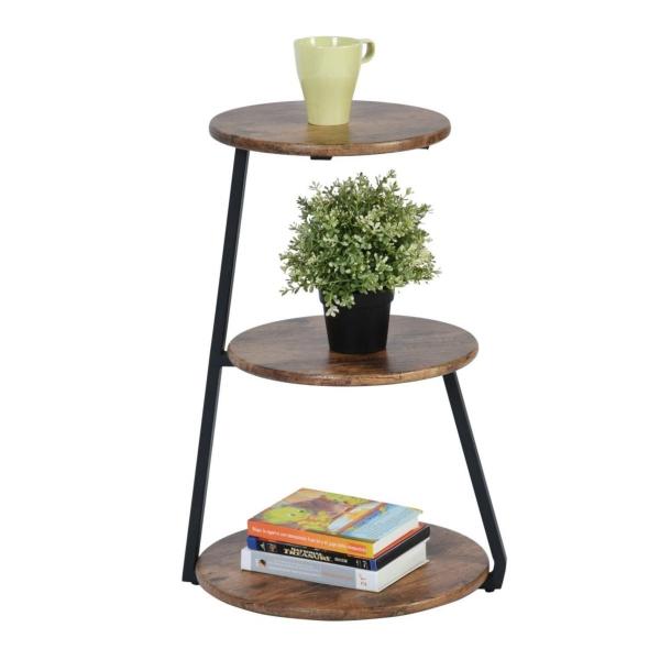 MESA AUXILIAR SAFFIR MARRÓN 38 X 38 X 61 CM
