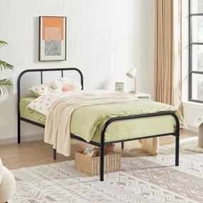 CAMA INDIVIDUAL MILO NEGRO 197 X 99.2 X 81 CM