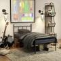 CAMA INDIVIDUAL LOVISA NEGRO 198 X 98.5 X 96 CM