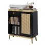 BUFETERAS Y VITRINAS SORATH NEGRO 80 X 39 X 95 CM