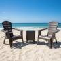 SET SILLAS DE PLAYA CON MESA HIELERA POLIPROPILENO UV WENGUE 3 PIEZAS