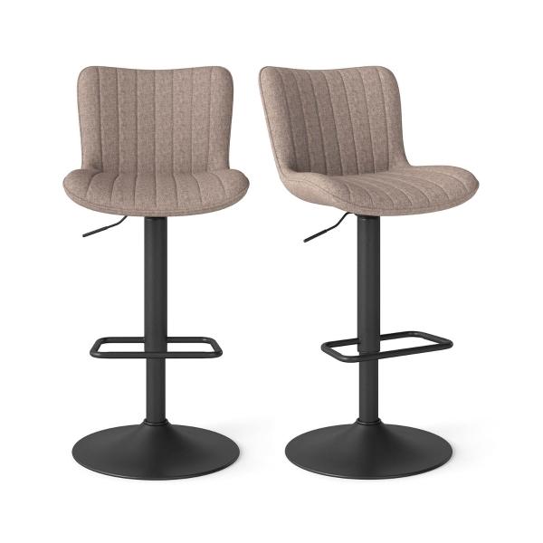 BANCOS PARA BARRA DE COCINA ALTURA AJUSTABLE CAMEL 2 PIEZAS