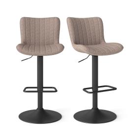 BANCOS PARA BARRA DE COCINA ALTURA AJUSTABLE CAMEL 2 PIEZAS