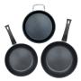 SET DOS SARTENES 20, 28 CM CON COMAL 24 CM ACERO CON ANTIADHERENTE
