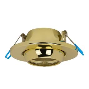 LUMINARIO DE TECHO EMPOTRABLE DIRIGIBLE REDONDO PARA LÁMPARA LED MR16 GX5.3 8 W ORO USO INTERIOR