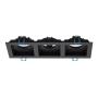 LUMINARIO DE TECHO EMPOTRABLE DIRIGIBLE RECTANGULAR PARA 3 LÁMPARAS LED MR16 GX5.3 24 W NEGRO