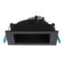 LUMINARIO DE TECHO EMPOTRABLE DIRIGIBLE CUADRADO PARA 1 LÁMPARA LED MR16 GX5.3 8 W NEGRO USO INTERIO