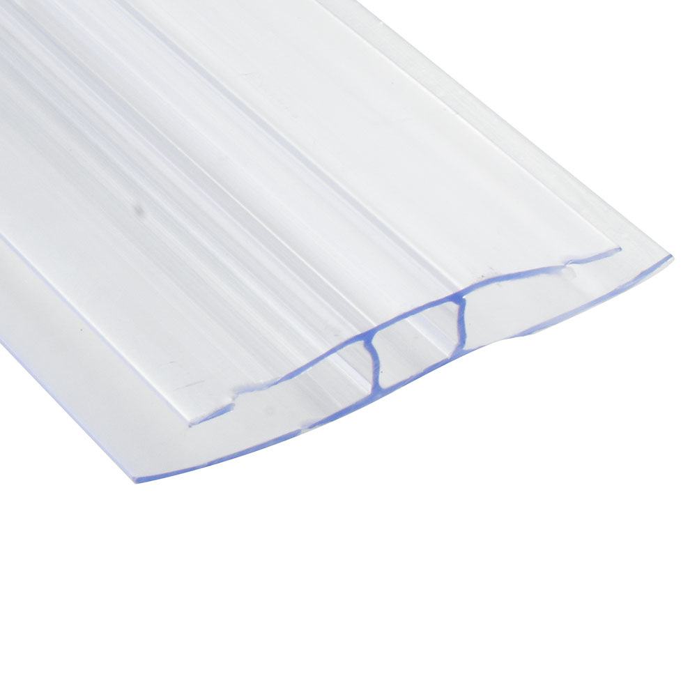 Perfil en H para placas de policarbonato 16 mm (3 m x 97 mm x 17 mm,  Policarbonato, Transparente)