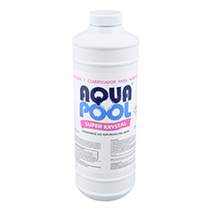 aqua pool algicida y clarificador para albercas super krystal 960 ml aqua pool