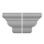 MOLDURA ESQUINA REPISÓN MEXICANO 16.6 X 9.9 CM GRIS 2 PIEZAS