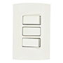 3 INTERRUPTORES SENCILLOS 127 VCA 10A CON PLACA MARISIO BLANCO