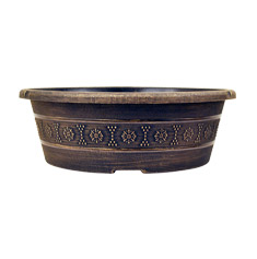 MACETA PLÁSTICA SIERRA BOWL 30 CM DORADO