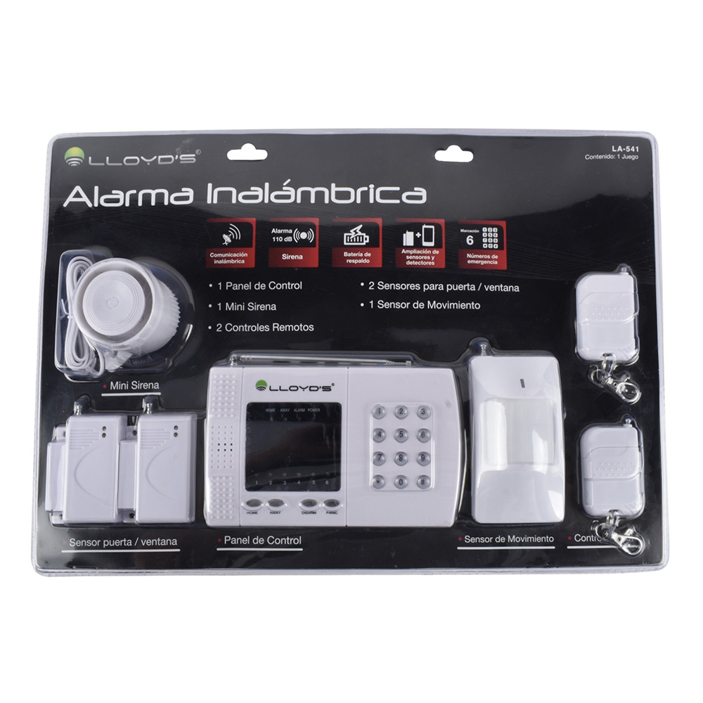Sistema de Alarma Inalámbrica Lloyds LA 543 / WiFi / Blanco, Alarmas y  sensores, Seguridad, Hogar, Todas, Categoría