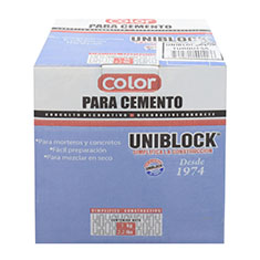 uniblock color para cemento de 1kg azul