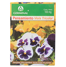 SEMILLAS DE PENSAMIENTO VIOLA TRICOLOR 100 MG VARIOS COLORES GERMINAL