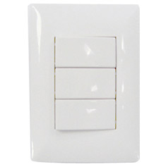 PLACA CON 3 INTERRUPTORES BLANCO | The Home Depot México