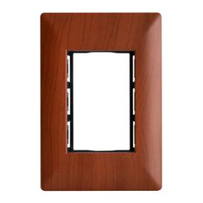PLACA DE PARED DE 3 MÓDULOS CEREZO
