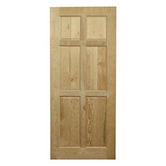 puerta sólida pino 6 tableros ajuste express 90 x 213 cm